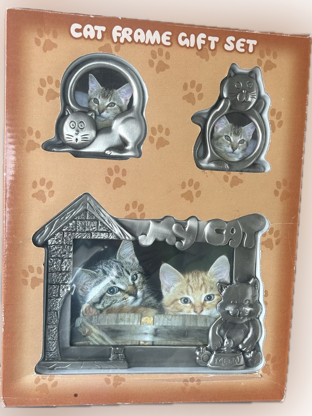 Vintage Cat Frame Gift Set